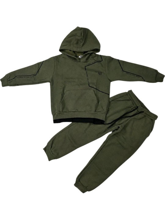 Nek Kids Wear Kids Sweatpants Set Khaki