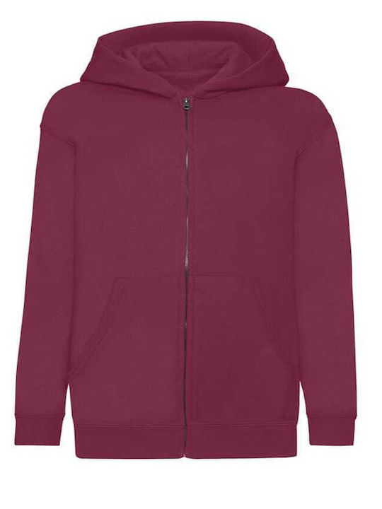Kids Moda Burgundy Hooded Cardigan