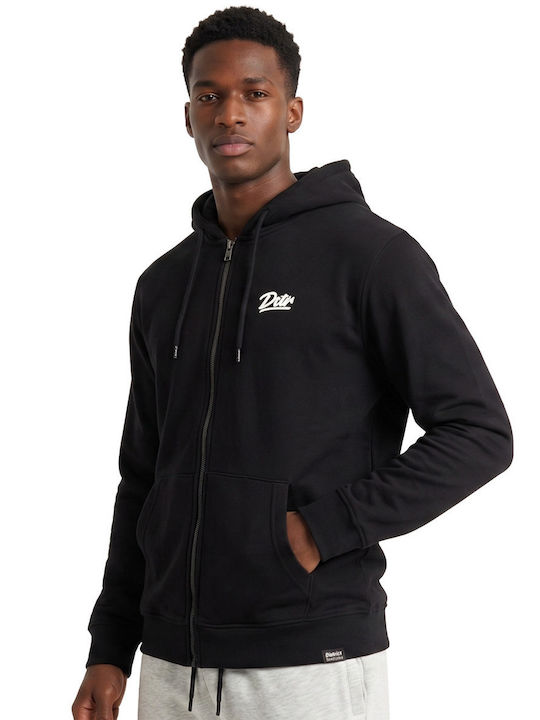 District75 Hooded Cardigan Black