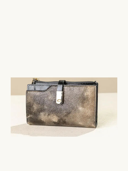 Large Women's Wallet Dark Beige Clouds