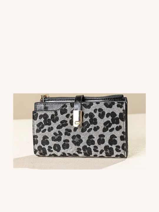 Fragola Large Women's Wallet Black leopard