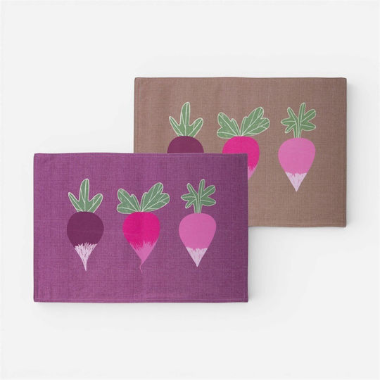 Nef-Nef Homeware Radish Tischsets Stoff Rosa 48x33cm
