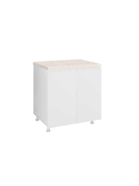 D80 Floor Cabinet White 80x60x85cm