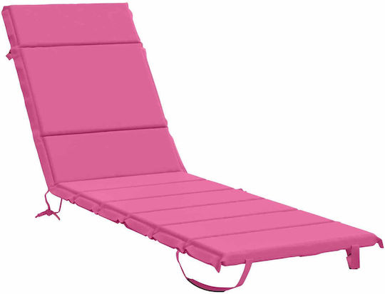 vidaXL Sunbed Cushion with Backrest Pink 50x200cm