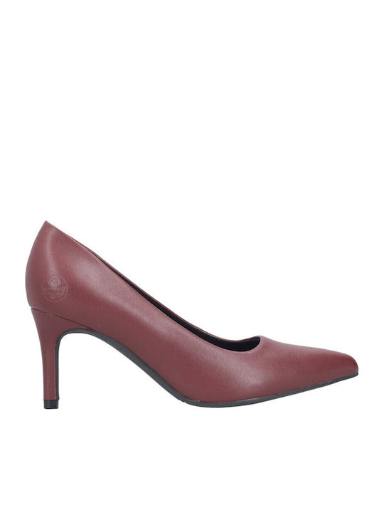 Rieker Leder Pumps mit Mittelhohem Absatz Burgu...