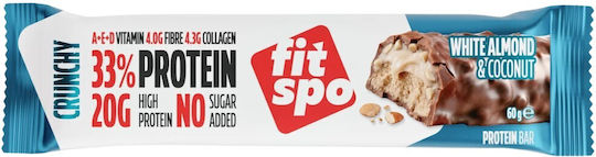 Fit Spo Хрупкав Протеинов Бар с Вкус Кокос с Бадеми 60гр