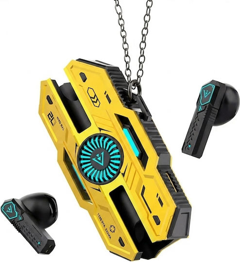CYXG X37 Earbud Bluetooth Handsfree Ακουστικά με Θήκη Φόρτισης Κίτρινα