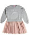 Mädchenkleid Tüll Grau