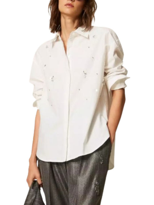 Long Sleeve Women's Shirt Off White