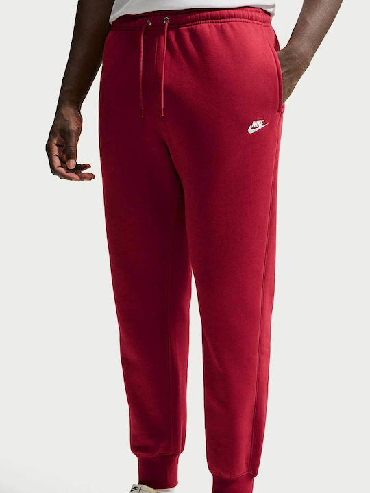 Nike Red Παντελόνι Φόρμας με Λάστιχο Red