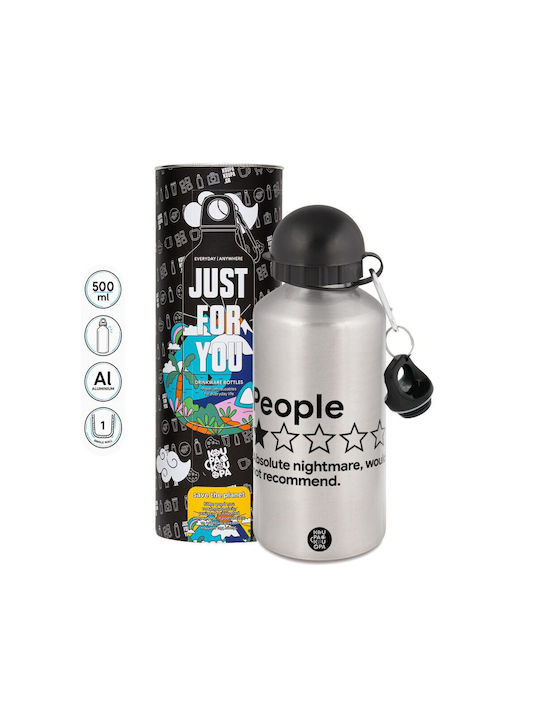 Koupakoupa People One Star Rating Would Not Recommend Wasserflasche Aluminium 503,2ml Silber
