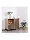 Chest of Drawers Wooden with 2 Drawers Sonoma-Walnut 90x40x80cm