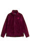Evolve Fleece Damen Strickjacke mit Reissverschluss Burgundisch