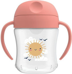 Dr. Brown's Baby Sippy Cup Silicone with Handles Pink Pink Sun for 6m+ 180ml Dr. Brown's Baby Sippy Cup Silicone with Handles Pink Pink Sun for 6m+ 180ml