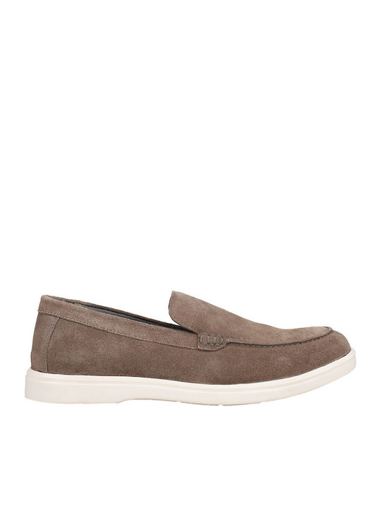 Migato Δερμάτινα Ανδρικά Loafers σε Γκρι Χρώμα