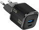 Blue Star Wireless Charger GaN With USB-A Output Port And USB-C Output Port 25W Power Delivery Black (VT-331)