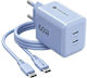 Forcell Încărcător GaN cu 2 Porturi USB-C și Ca...
