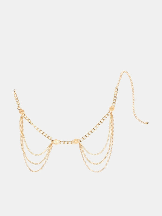 Kette Damen Gürtel Mehrlagig Gold Größe One Size Gold