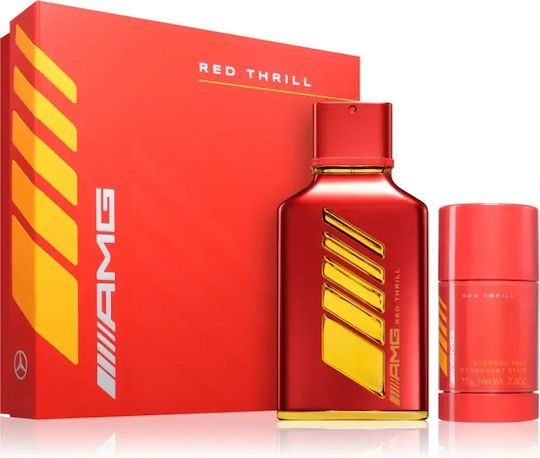 Amg Red Thrill Gift Set pentru bărbați cu Eau de Parfum