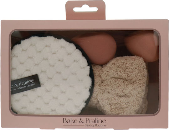 Bake & Praline Pflegeset & Make-up Zubehör Band & Schwämmchen