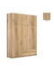 Dreifachtür Kleiderschrank mit Loft Latte 152x60x233cm