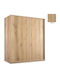 Doppeltür Kleiderschrank Schieben Latte 182x60x233cm