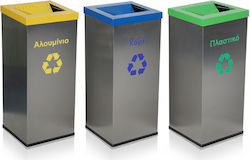 Molyto Recycling Bin Set of 3 Pieces Slot 3x110 Liters 36x46x70
