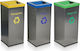 Molyto Recycling Bin Set of 3 Pieces Slot 3x110 Liters 36x46x70