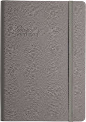 Type Center Daily Agenda A5 2027 Grey Leather 14x20.5cm (with Personalization)