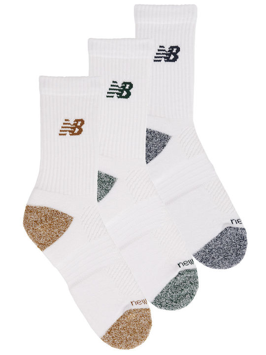 New Balance Șosete Sport Albe 3 Perechi