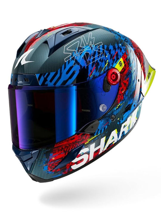 Shark Aeron GP Speed-VIB Carbon/Blau/Rot Motorr...