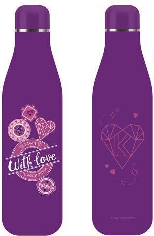 CHartini Poli Stainless Steel Kids Water Bottle Thermos Purple 500ml