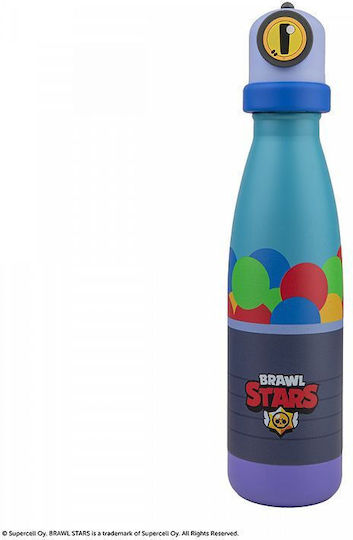 Cinereplicas Stainless Steel Kids Water Bottle Brawl Stars Non Spill Multicolour 500ml