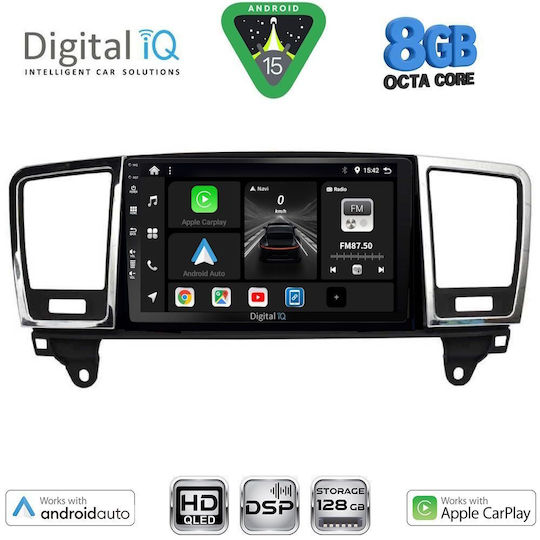 Digital IQ Автомобилна Аудио Система за Mercedes-Benz ML / GL Class 2011-2019 (Bluetooth/USB/WiFi/GPS/Apple CarPlay/Android Auto) с Touch Screen 9"
