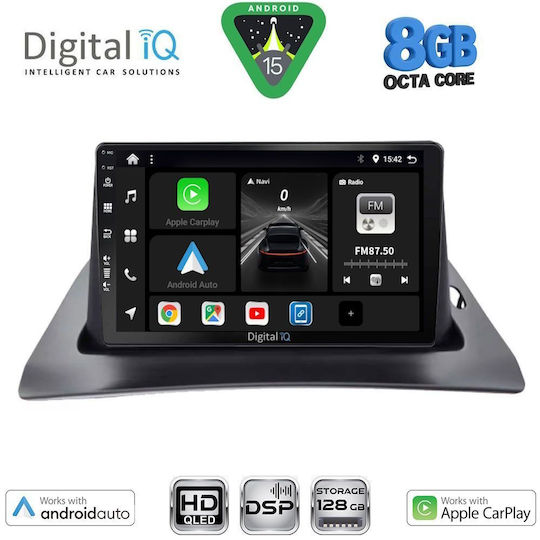 Digital IQ Автомобилна Аудио Система за Renault Kangoo 2010-2021 (Bluetooth/USB/Вграден Wi-Fi/GPS/Apple CarPlay/Android Auto) с Touch Screen 9"