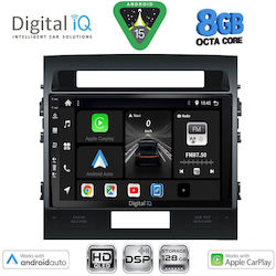 Digital IQ Auto-Audiosystem für Toyota Land Cruiser 2008-2015 Bluetooth USB Eingebautes Wi-Fi GPS Apple CarPlay Android Auto mit 10 Zoll Touchscreen