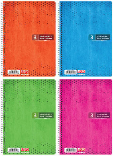 +Efo Spirale Schulfachheft Geregelt 90 Papiereinlagen 3 Themen Verschiedene Designs