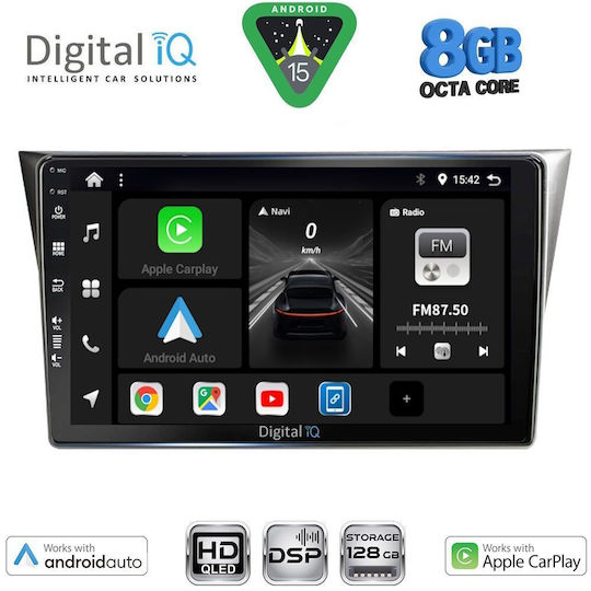 Digital IQ Автомобилна Аудио Система За Subaru Impreza 2002-2008 Bluetooth USB Вграден Wi-Fi GPS Apple CarPlay Android Auto С 9" Touch Screen