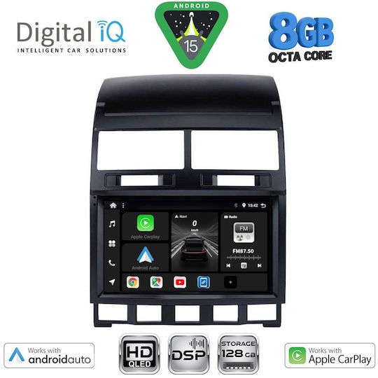 Digital IQ Автомобилна Аудио Система за Volkswagen Touareg 2003-2011 (Bluetooth/USB/Вграден Wi-Fi/GPS/Apple CarPlay/Android Auto) с Touch Screen 9"