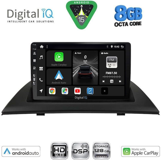 Digital IQ Автомобилна Аудио Система за BMW X3 (E83) 2003-2010 (Bluetooth/USB/Вграден Wi-Fi/GPS/Apple CarPlay/Android Auto) с Touch Screen 9"