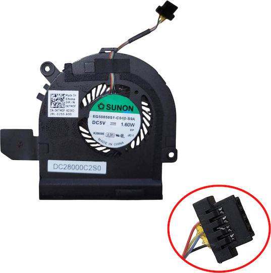 Лаптоп Вентилатор Процесор Охлаждане Dell Xps 12 9q23 9q23-5550 Ktm0f 0ktm0f Eg50050s1-c040-s9a Dc28000c2s0 4pins Код 81775
