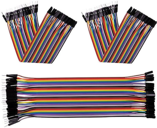 2 Комплекта Кабели 40p 10cm Dupont Wire Male To Female 80 Кабели В Опаковката