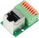 Ez-rj45sapv Rj45 Weiblich 8 Pin Push-in Feder Schraubenloses Terminalblock Vertikal