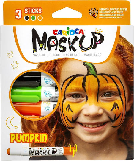 Face Painting 3 Pieces Carioca Maskup Orange-Green-Black Carioca 43490