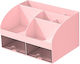 Sertară pentru birou din plastic 14x12x21cm Roz