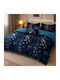 Pucioasa Duvet Cover Set 200x230cm Double with 4 Pillowcases & 1 Bed Sheet Blue