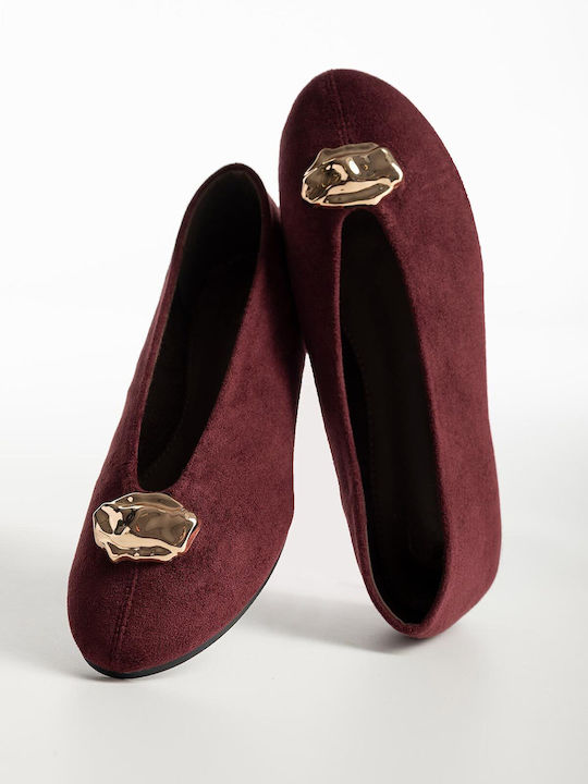 Bozikis Suede Γυναικείες Μπαλαρίνες Μπορντω