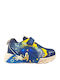 Kids Sneakers with Hoop & Loop Closure and Blue Lights