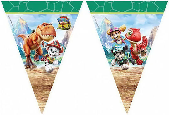 Τριγωνικά Σημαιάκια Paw Patrol Dino Movie 230 Cm