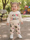 Kids Sweatpants Set Beige